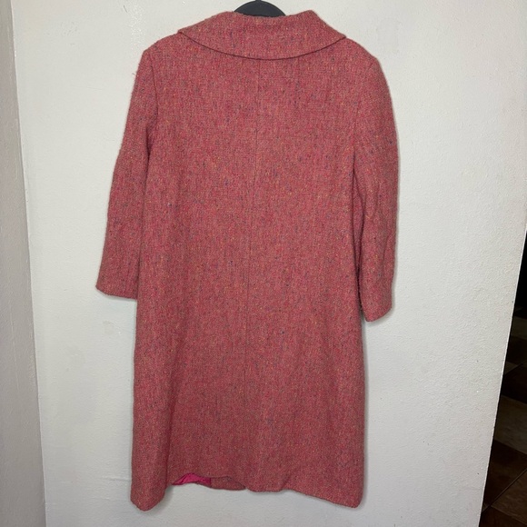 INC Pink Wool Blend Coat 3/4 Sleeves Size 12 - Picture 6 of 7